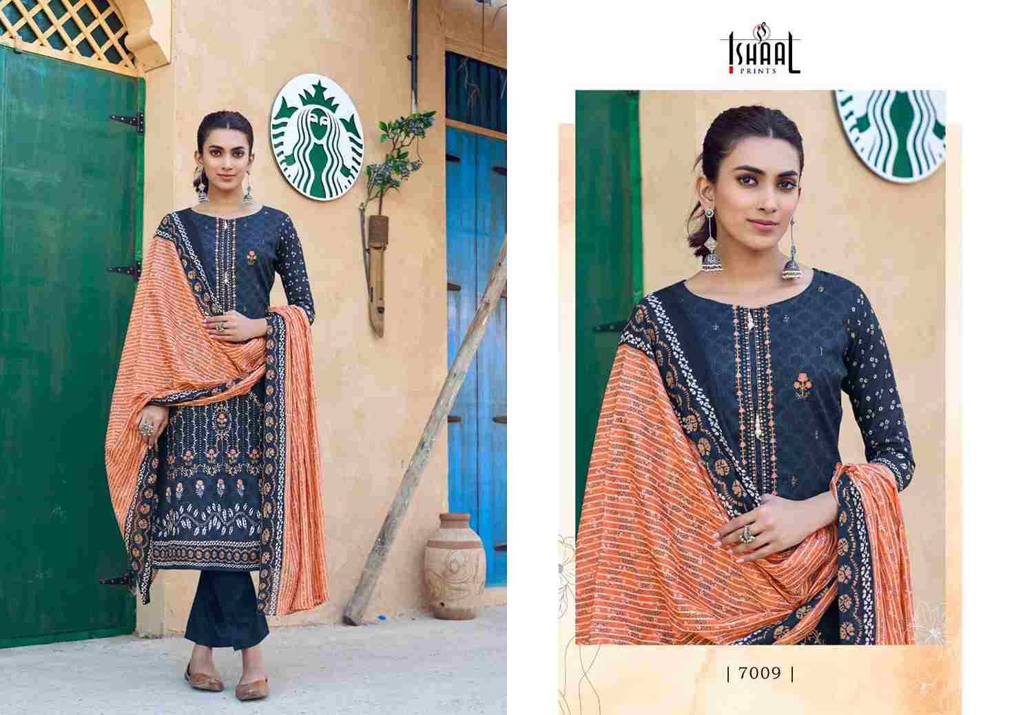 Embroidered Vol-7 By Ishaal Prints 7001 To 7010 Series Beautiful Suits Colorful Stylish Fancy Casual Wear & Ethnic Wear Pure Lawn Printed Dresses At Wholesale Price