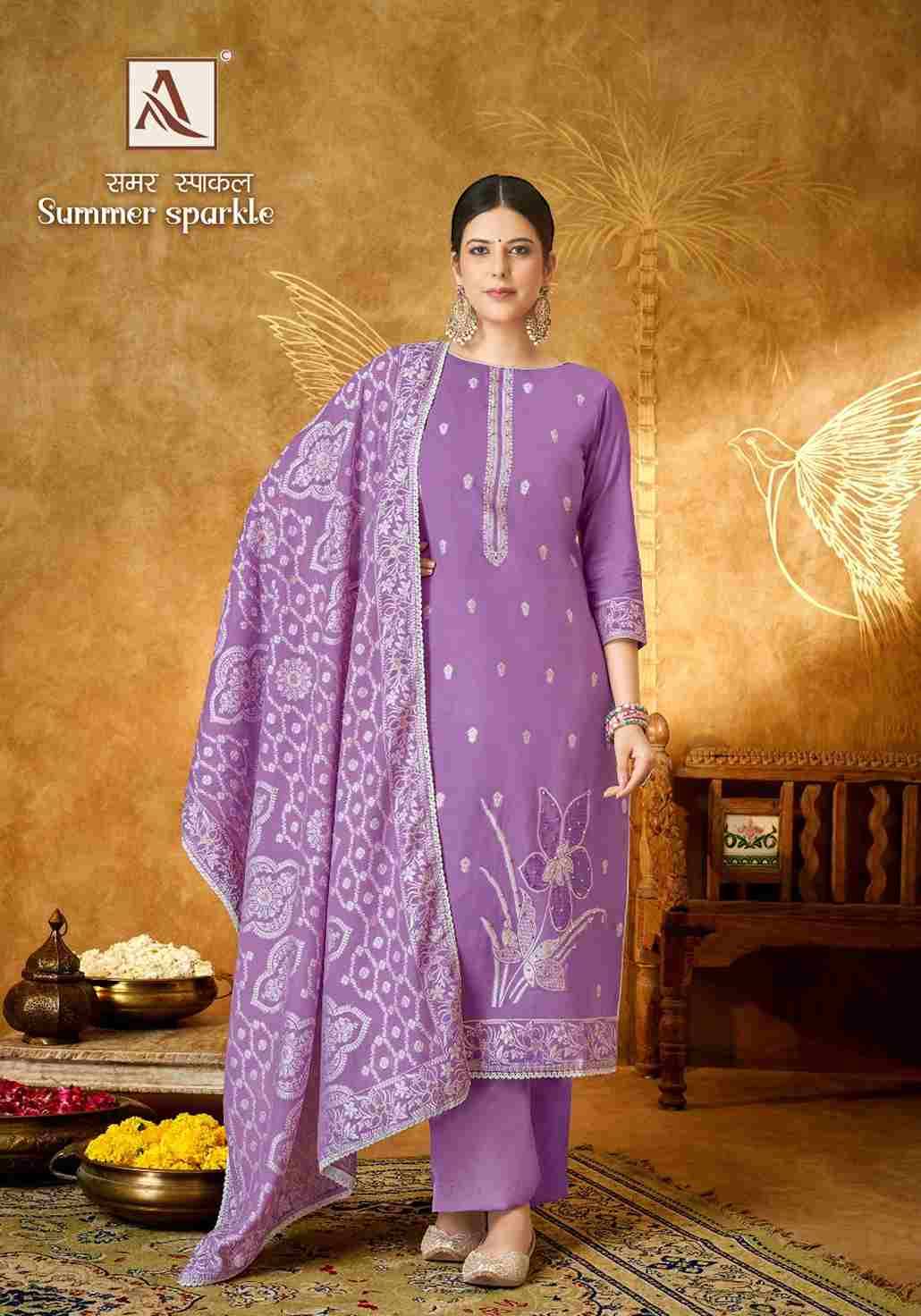 Summer Sparkle By Alok Suit 1447-001 To 1447-006 Series Indian Traditional Wear Collection Beautiful Stylish Fancy Colorful Party Wear & Wear Premium Cotton Jacquard Dress At Wholesale Price