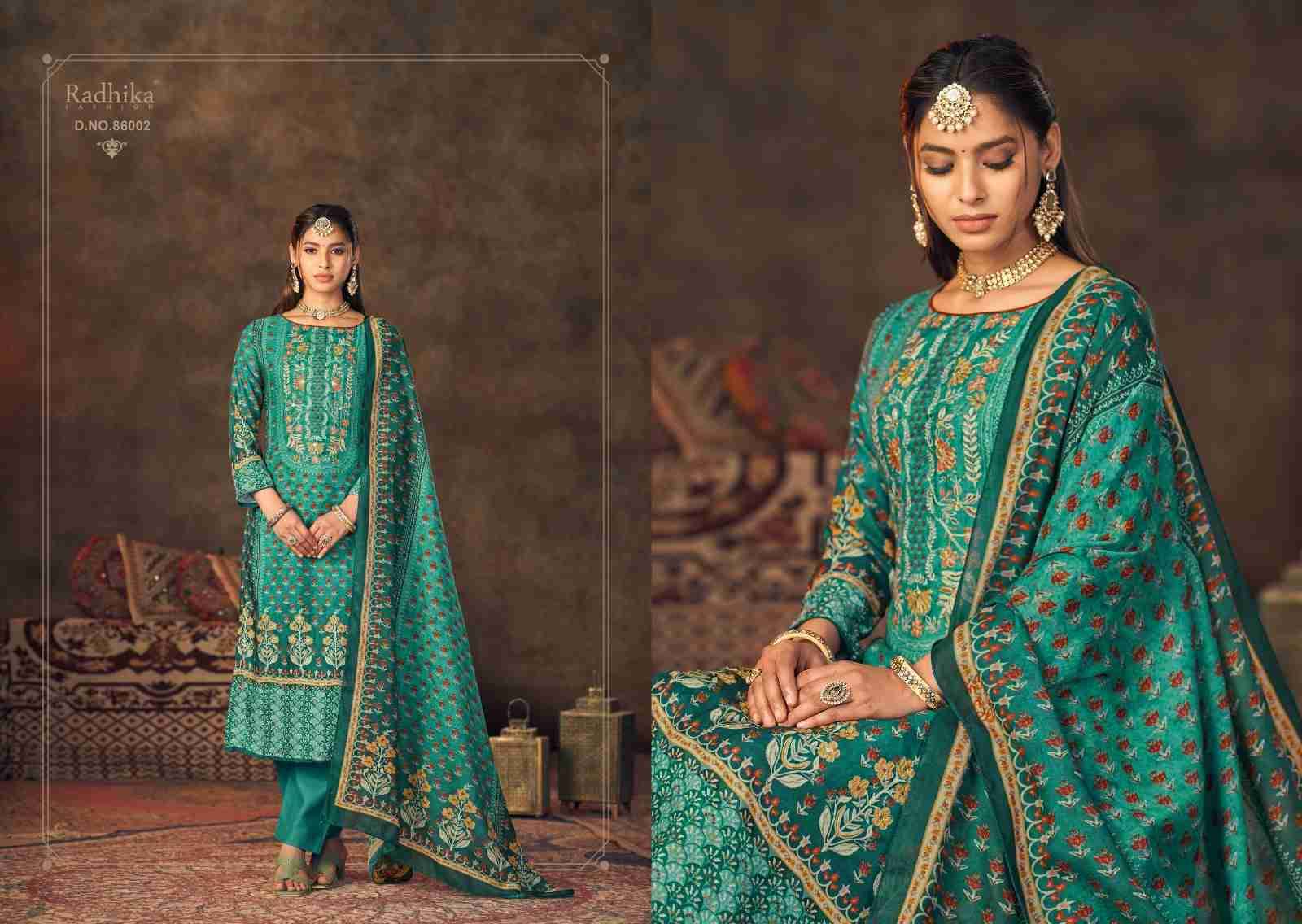 Qurbat By Radhika Fashion 86001 To 86005 Designer Festive Suits Collection Beautiful Stylish Fancy Colorful Party Wear & Occasional Wear Jam Cotton Print With Work Dresses At Wholesale Price