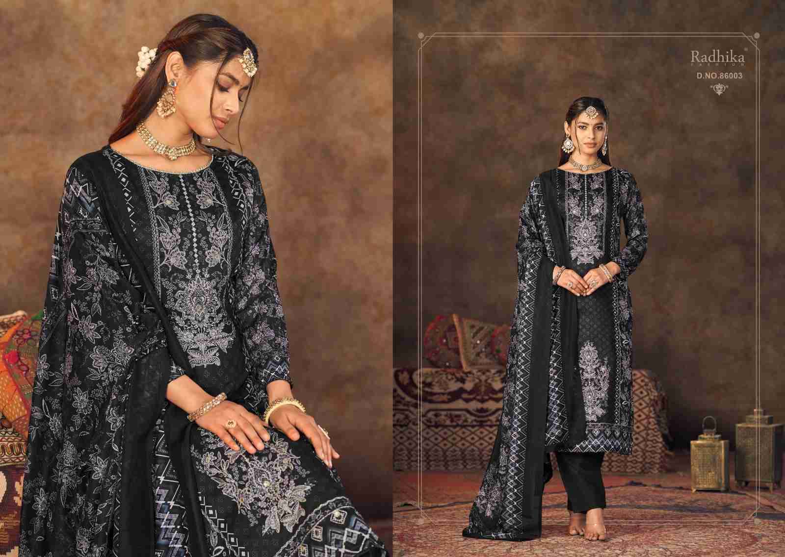 Qurbat By Radhika Fashion 86001 To 86005 Designer Festive Suits Collection Beautiful Stylish Fancy Colorful Party Wear & Occasional Wear Jam Cotton Print With Work Dresses At Wholesale Price