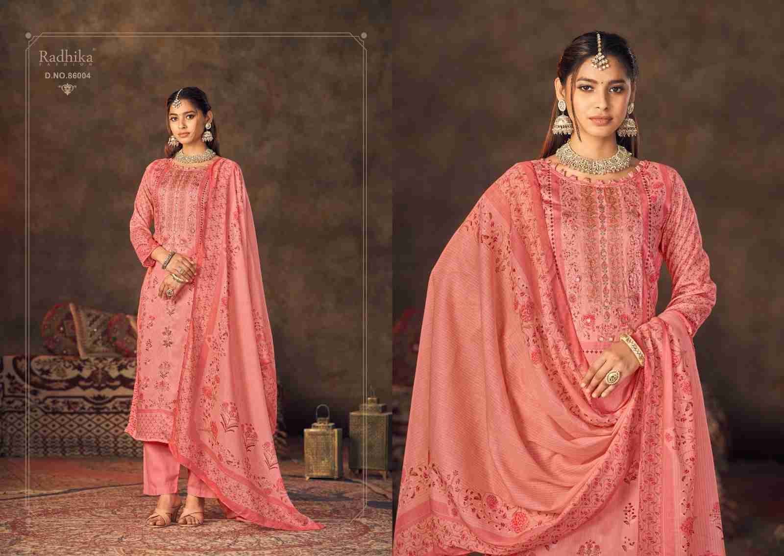 Qurbat By Radhika Fashion 86001 To 86005 Designer Festive Suits Collection Beautiful Stylish Fancy Colorful Party Wear & Occasional Wear Jam Cotton Print With Work Dresses At Wholesale Price