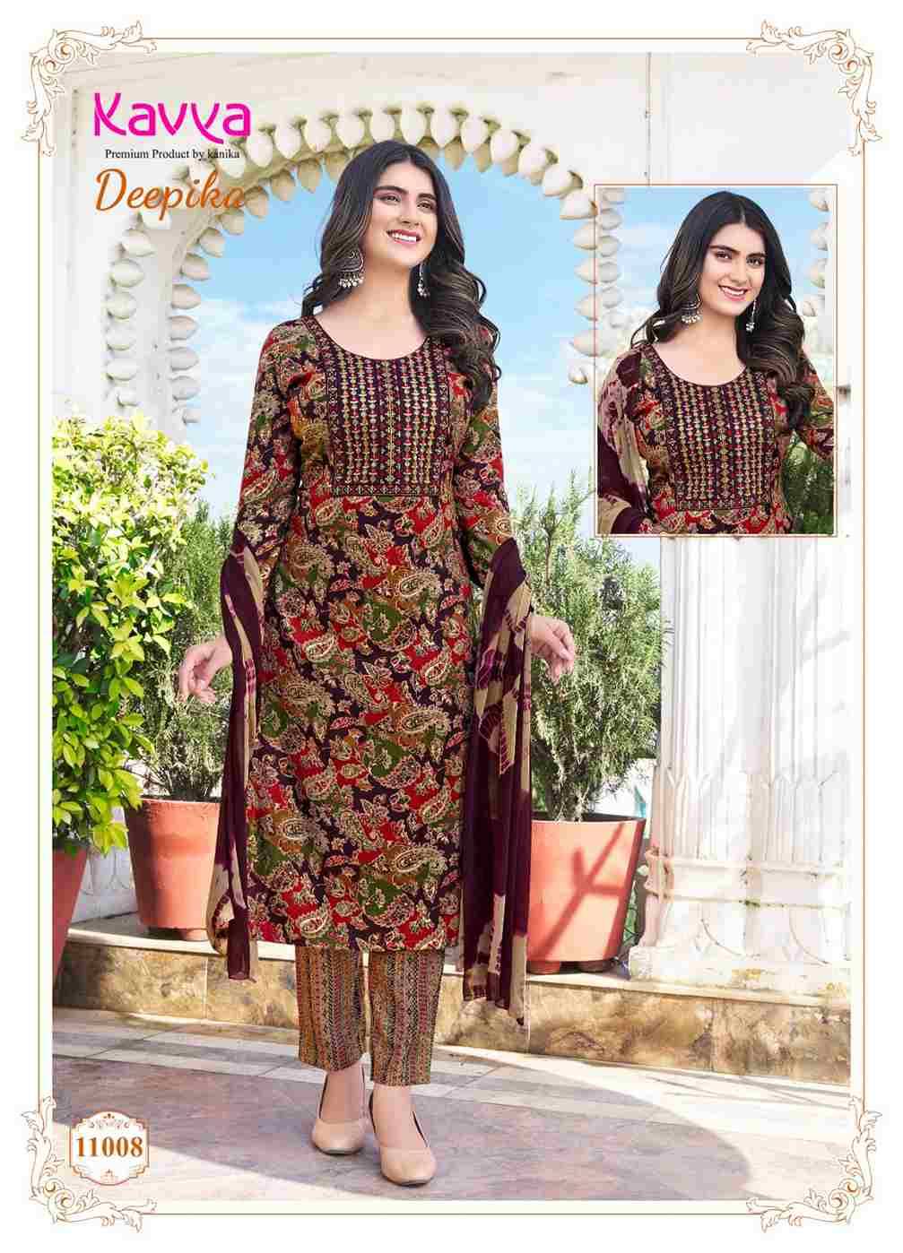 Deepika Vol-11 By Kavya 11001 To 11010 Series Beautiful Festive Suits Colorful Stylish Fancy Casual Wear & Ethnic Wear Capsule Print Dresses At Wholesale Price