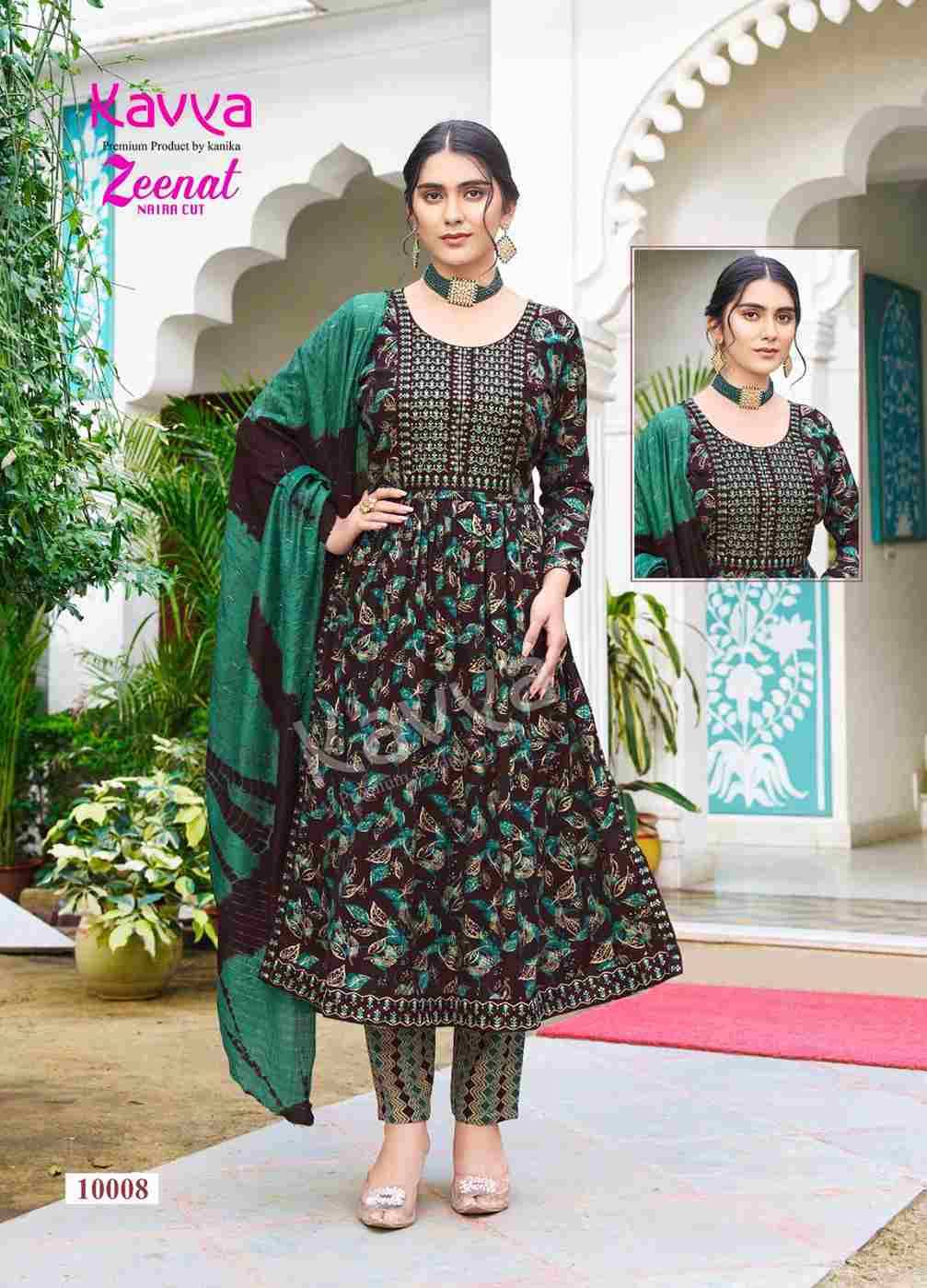 Zeenat Vol-10 By Kavya 10001 To 10010 Series Beautiful Stylish Festive Suits Fancy Colorful Casual Wear & Ethnic Wear & Ready To Wear Capsule Print Dresses At Wholesale Price