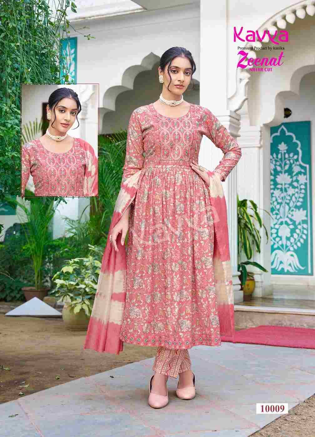 Zeenat Vol-10 By Kavya 10001 To 10010 Series Beautiful Stylish Festive Suits Fancy Colorful Casual Wear & Ethnic Wear & Ready To Wear Capsule Print Dresses At Wholesale Price