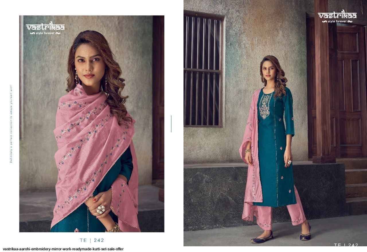 Aarohi By Vastrikaa 242 To 247 Series Beautiful Festive Suits Stylish Fancy Colorful Party Wear & Occasional Wear Chinnon Embroidered Dresses At Wholesale Price