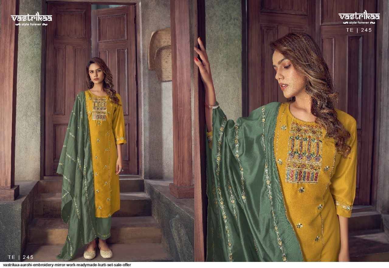 Aarohi By Vastrikaa 242 To 247 Series Beautiful Festive Suits Stylish Fancy Colorful Party Wear & Occasional Wear Chinnon Embroidered Dresses At Wholesale Price
