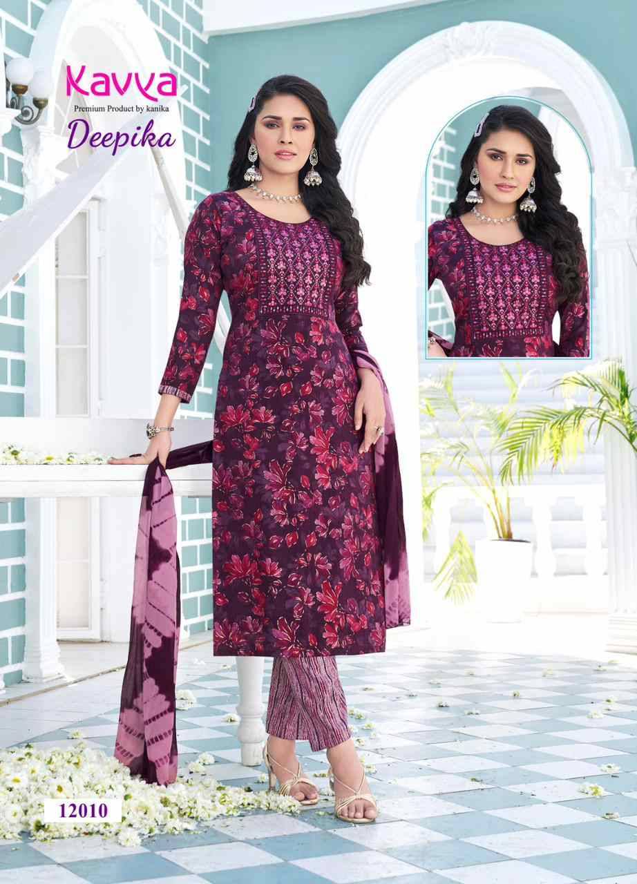 Deepika Vol-12 By Kavya 12001 To 12010 Series Beautiful Festive Suits Colorful Stylish Fancy Casual Wear & Ethnic Wear Capsule Print Dresses At Wholesale Price