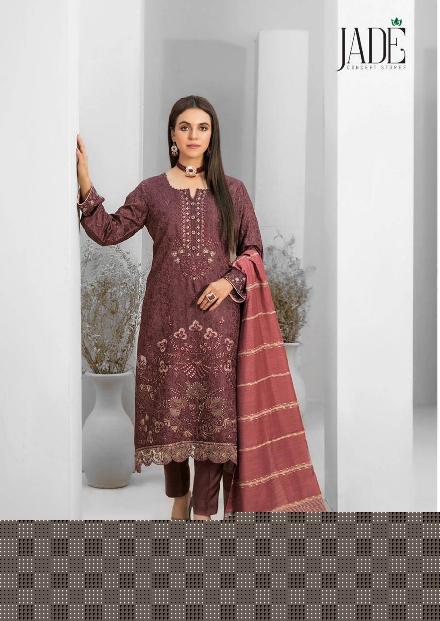 Crimson Vol-4 By Jade 401 To 406 Series Beautiful Festive Suits Stylish Fancy Colorful Casual Wear & Ethnic Wear Pure Lawn Digital Print Dresses At Wholesale Price