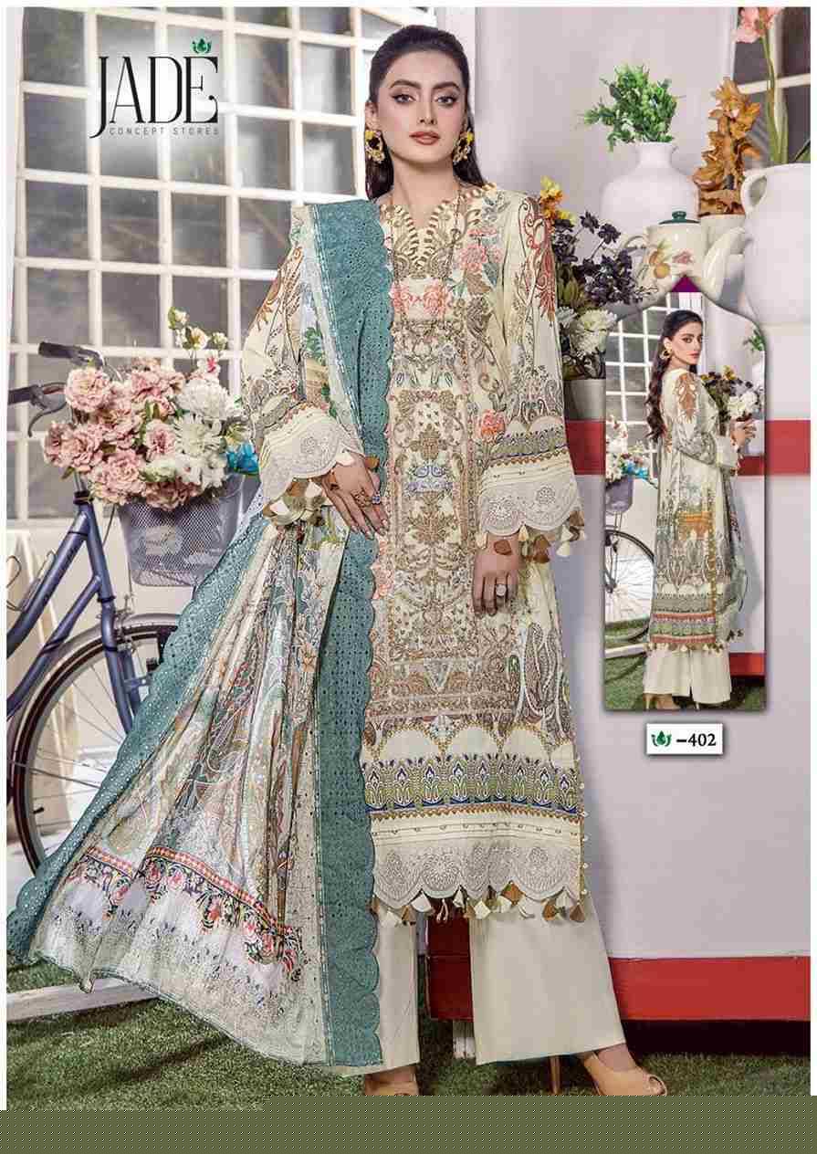 Crimson Vol-4 By Jade 401 To 406 Series Beautiful Festive Suits Stylish Fancy Colorful Casual Wear & Ethnic Wear Pure Lawn Digital Print Dresses At Wholesale Price