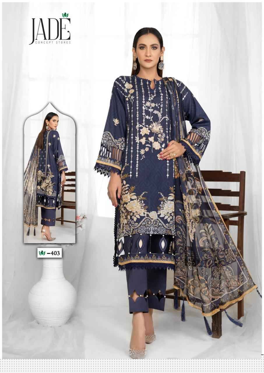 Crimson Vol-4 By Jade 401 To 406 Series Beautiful Festive Suits Stylish Fancy Colorful Casual Wear & Ethnic Wear Pure Lawn Digital Print Dresses At Wholesale Price