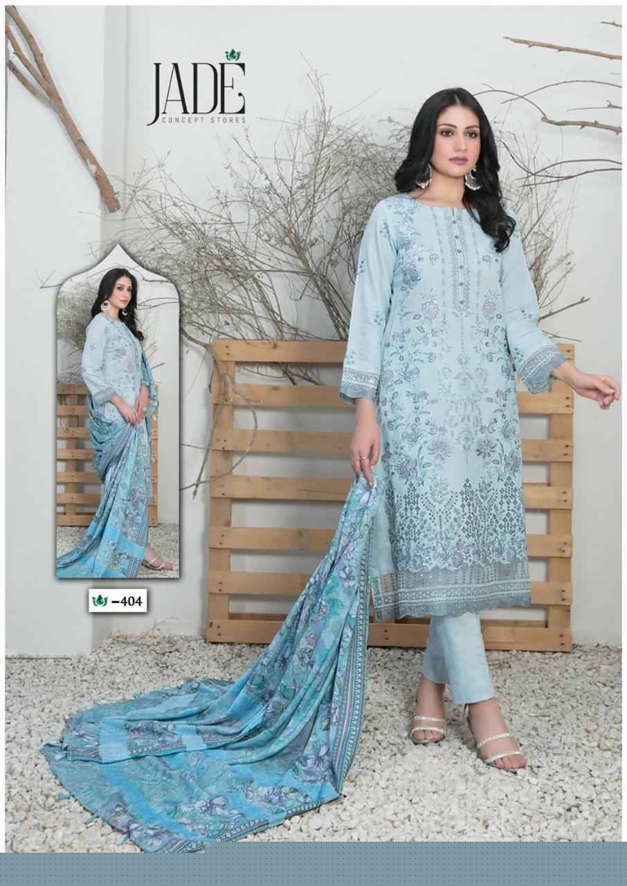 Crimson Vol-4 By Jade 401 To 406 Series Beautiful Festive Suits Stylish Fancy Colorful Casual Wear & Ethnic Wear Pure Lawn Digital Print Dresses At Wholesale Price