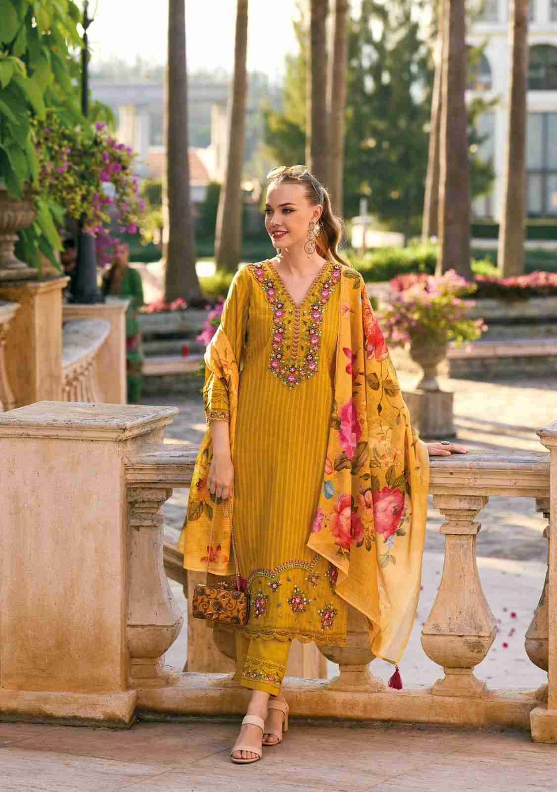 Begum Vol-5 By Kailee 42501 To 42508 Series Festive Suits Beautiful Fancy Colorful Stylish Party Wear & Occasional Wear Pure Cotton With Work Dresses At Wholesale Price