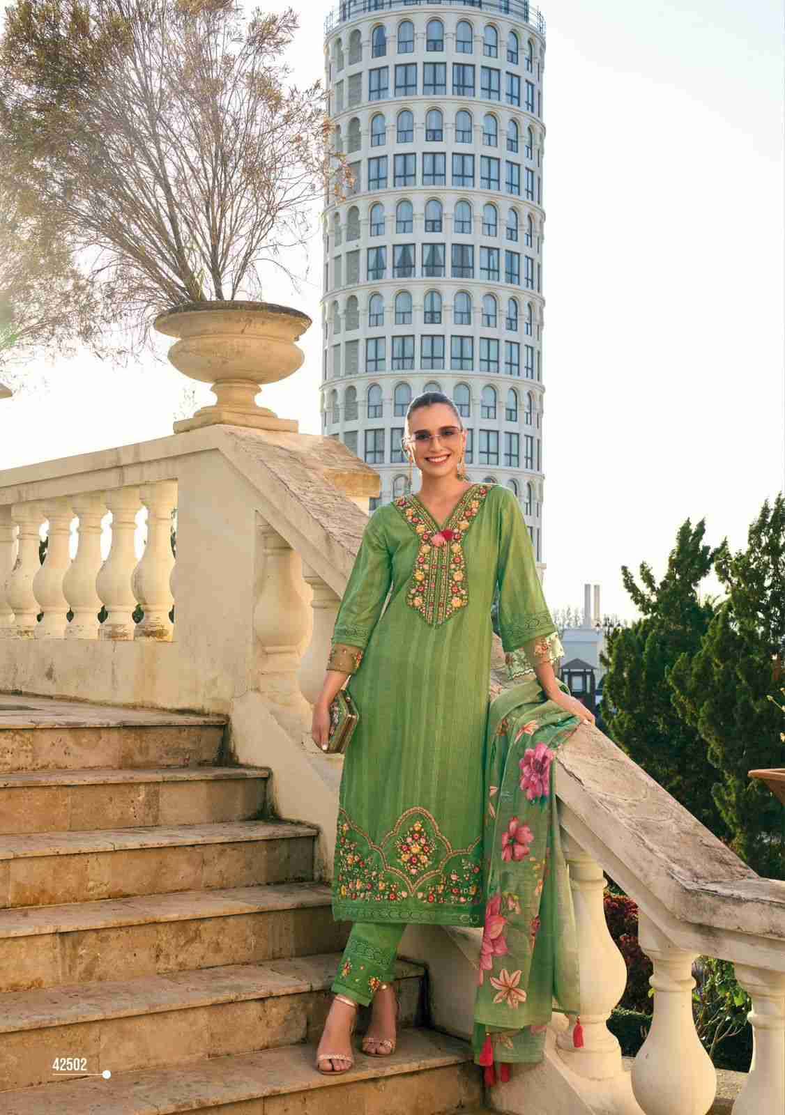 Begum Vol-5 By Kailee 42501 To 42508 Series Festive Suits Beautiful Fancy Colorful Stylish Party Wear & Occasional Wear Pure Cotton With Work Dresses At Wholesale Price