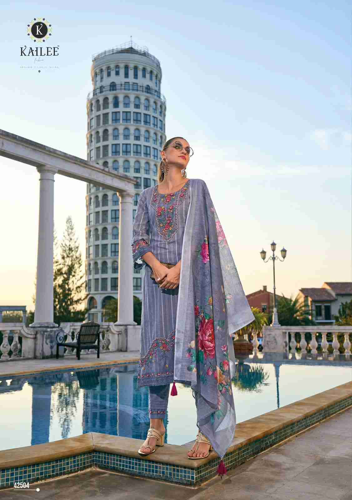 Begum Vol-5 By Kailee 42501 To 42508 Series Festive Suits Beautiful Fancy Colorful Stylish Party Wear & Occasional Wear Pure Cotton With Work Dresses At Wholesale Price