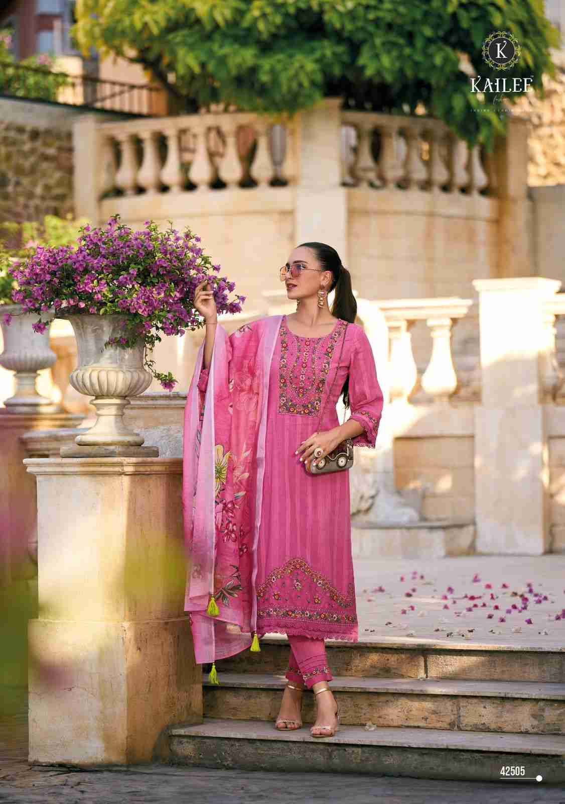 Begum Vol-5 By Kailee 42501 To 42508 Series Festive Suits Beautiful Fancy Colorful Stylish Party Wear & Occasional Wear Pure Cotton With Work Dresses At Wholesale Price