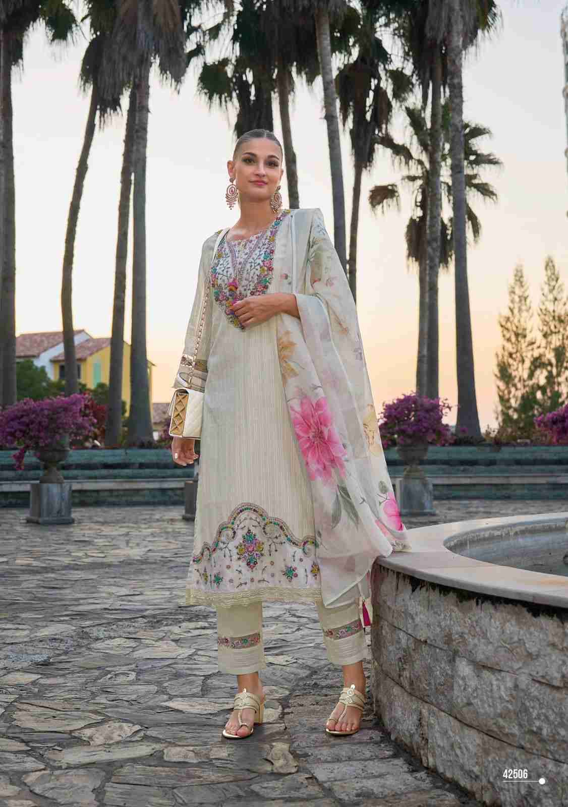 Begum Vol-5 By Kailee 42501 To 42508 Series Festive Suits Beautiful Fancy Colorful Stylish Party Wear & Occasional Wear Pure Cotton With Work Dresses At Wholesale Price