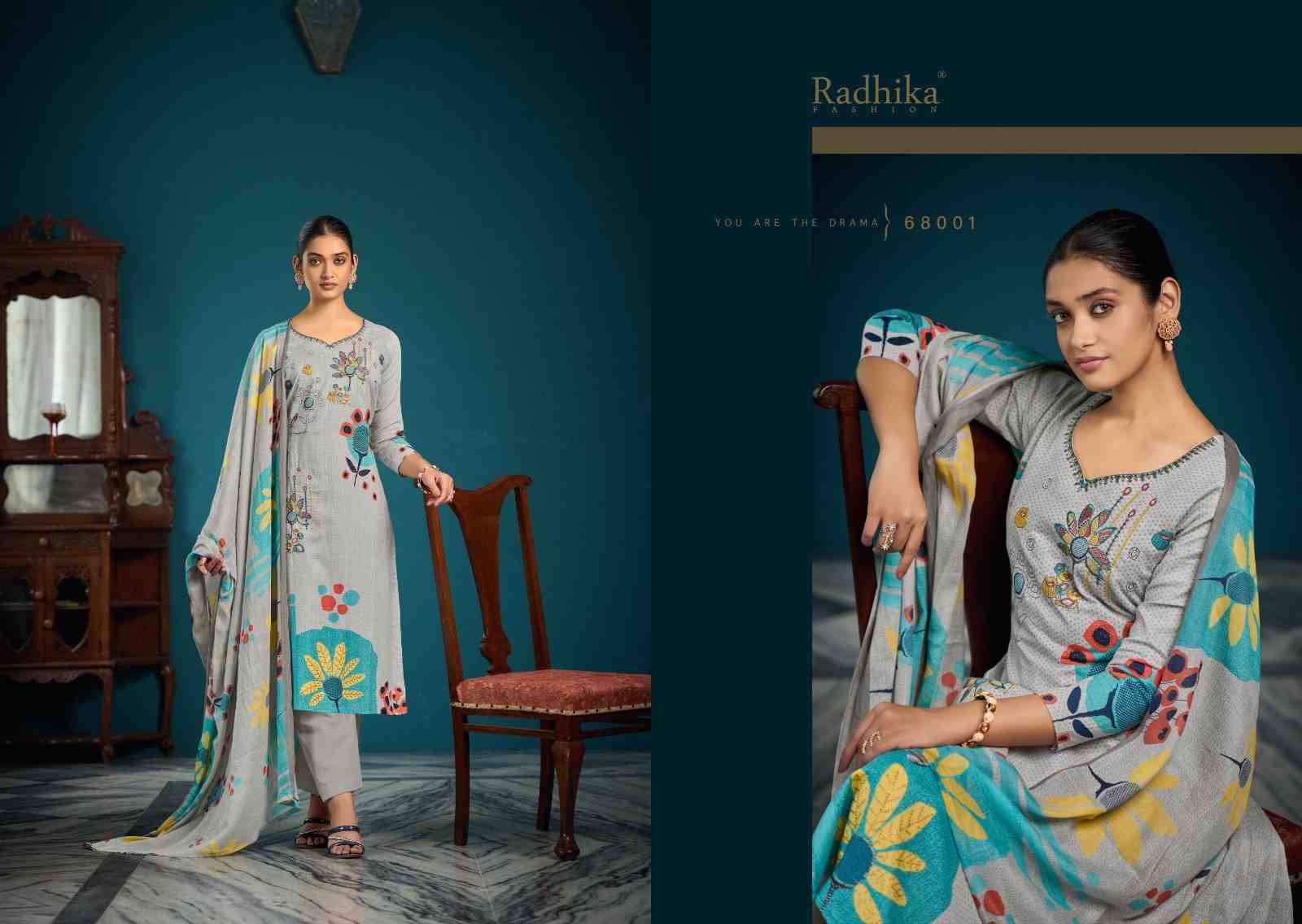 Meera By Radhika Fashion 68001 To 68008 Series Beautiful Festive Suits Stylish Fancy Colorful Casual Wear & Ethnic Wear Cambric Cotton Print Dresses At Wholesale Price