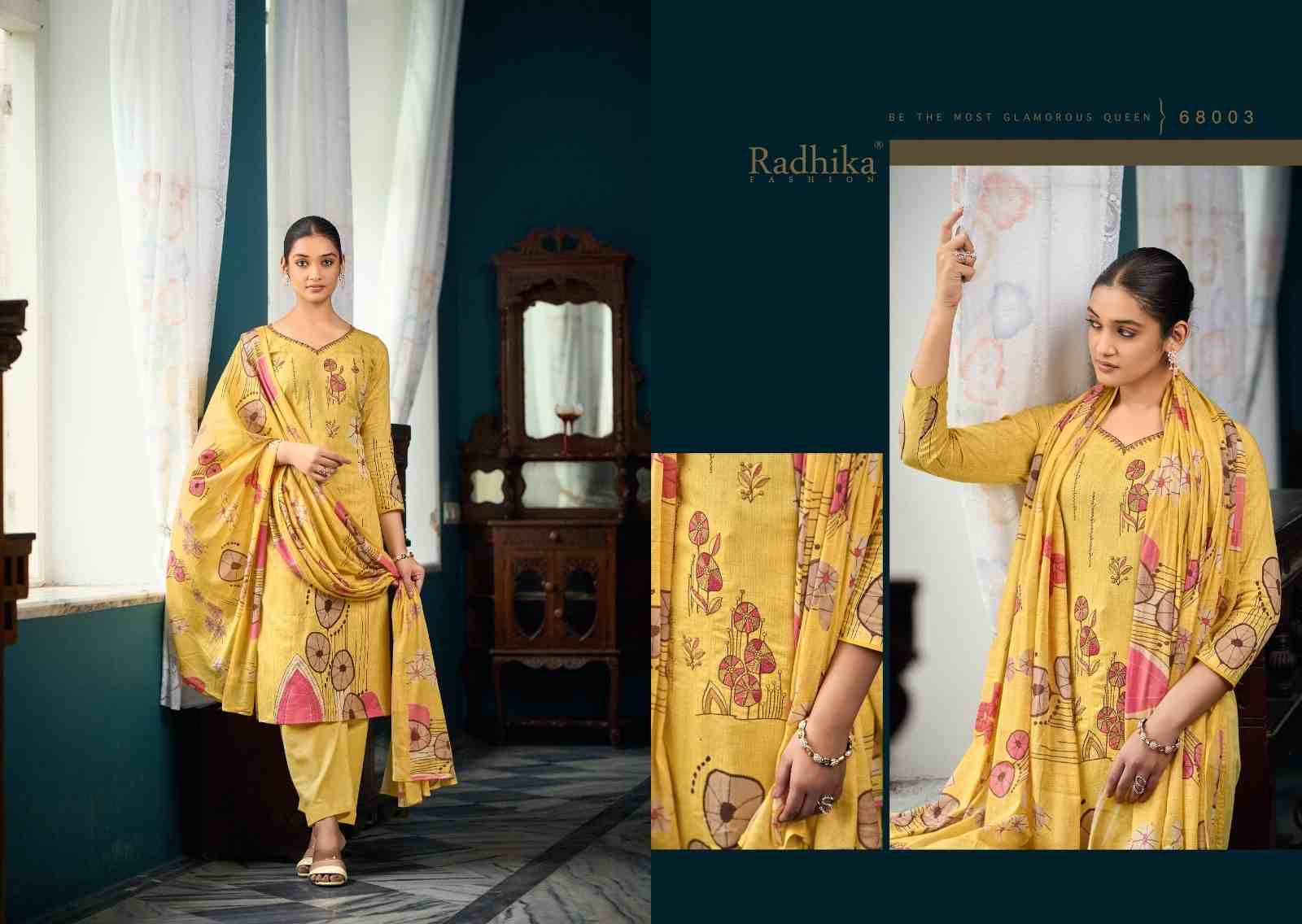 Meera By Radhika Fashion 68001 To 68008 Series Beautiful Festive Suits Stylish Fancy Colorful Casual Wear & Ethnic Wear Cambric Cotton Print Dresses At Wholesale Price