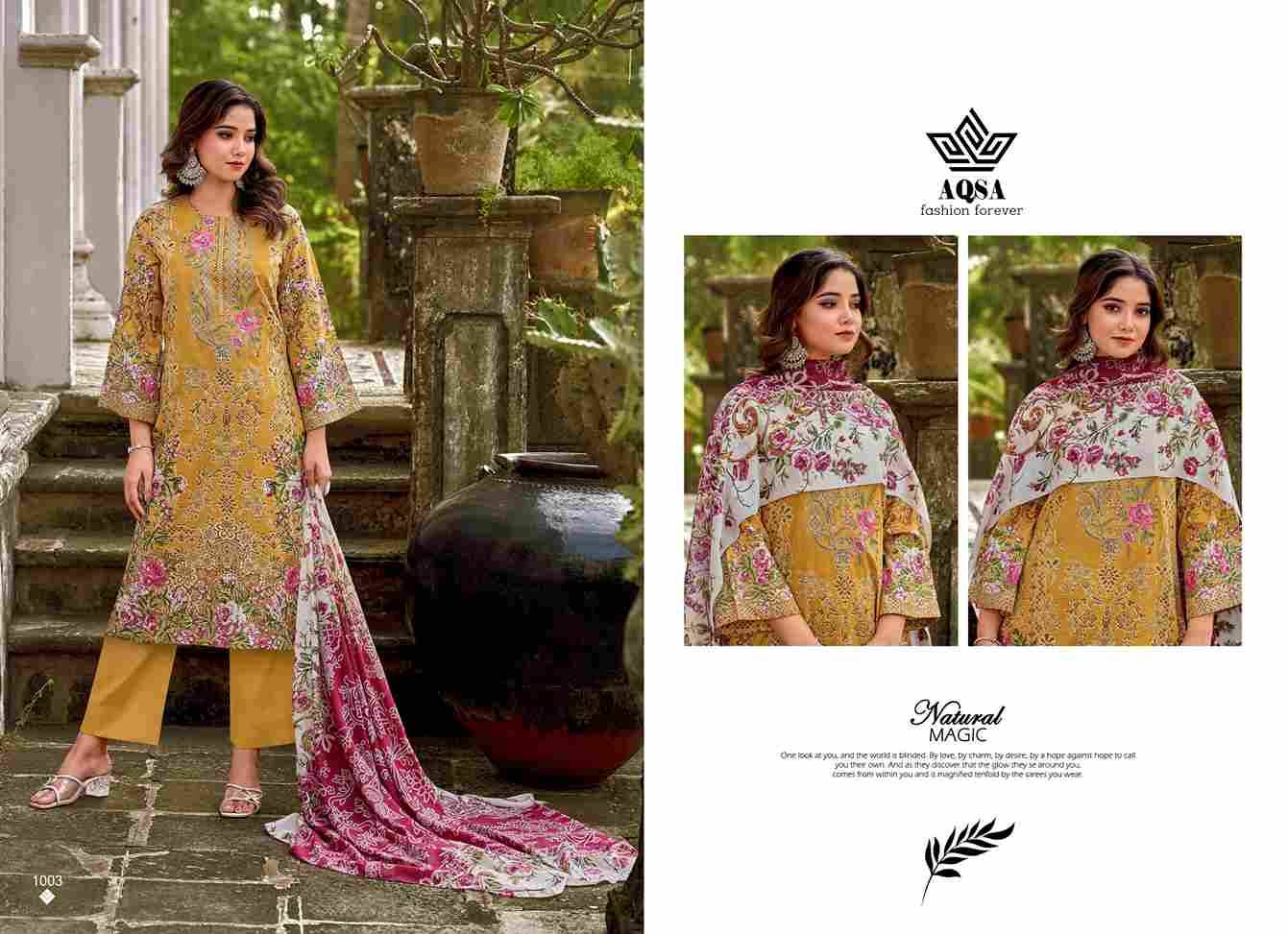 Miraya By Aqsa 1001 To 1006 Series Beautiful Stylish Festive Suits Fancy Colorful Casual Wear & Ethnic Wear & Ready To Wear Pure Cambric Cotton Print Dresses At Wholesale Price
