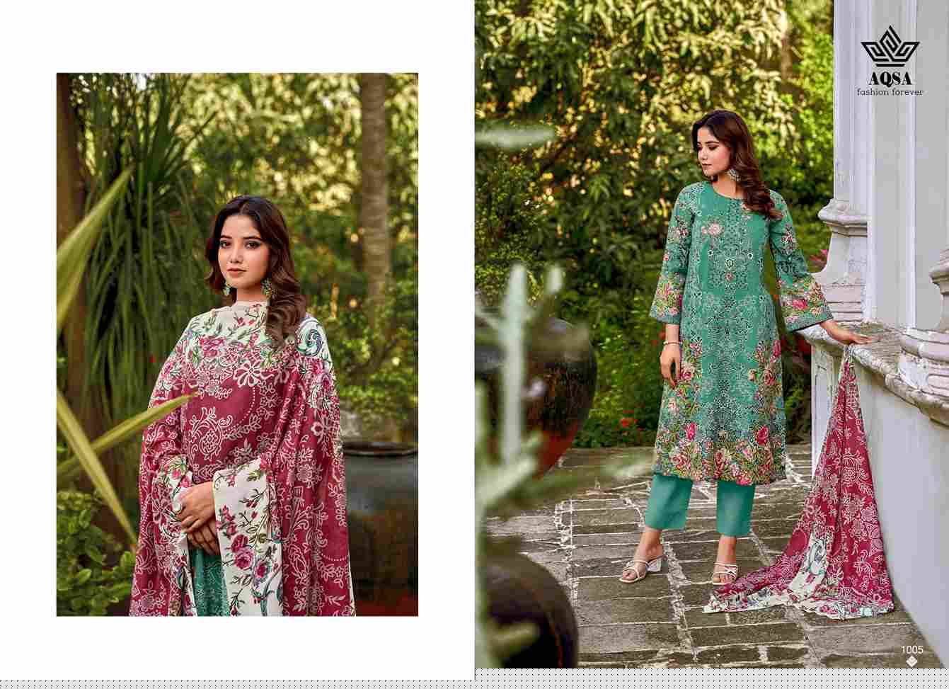 Miraya By Aqsa 1001 To 1006 Series Beautiful Stylish Festive Suits Fancy Colorful Casual Wear & Ethnic Wear & Ready To Wear Pure Cambric Cotton Print Dresses At Wholesale Price
