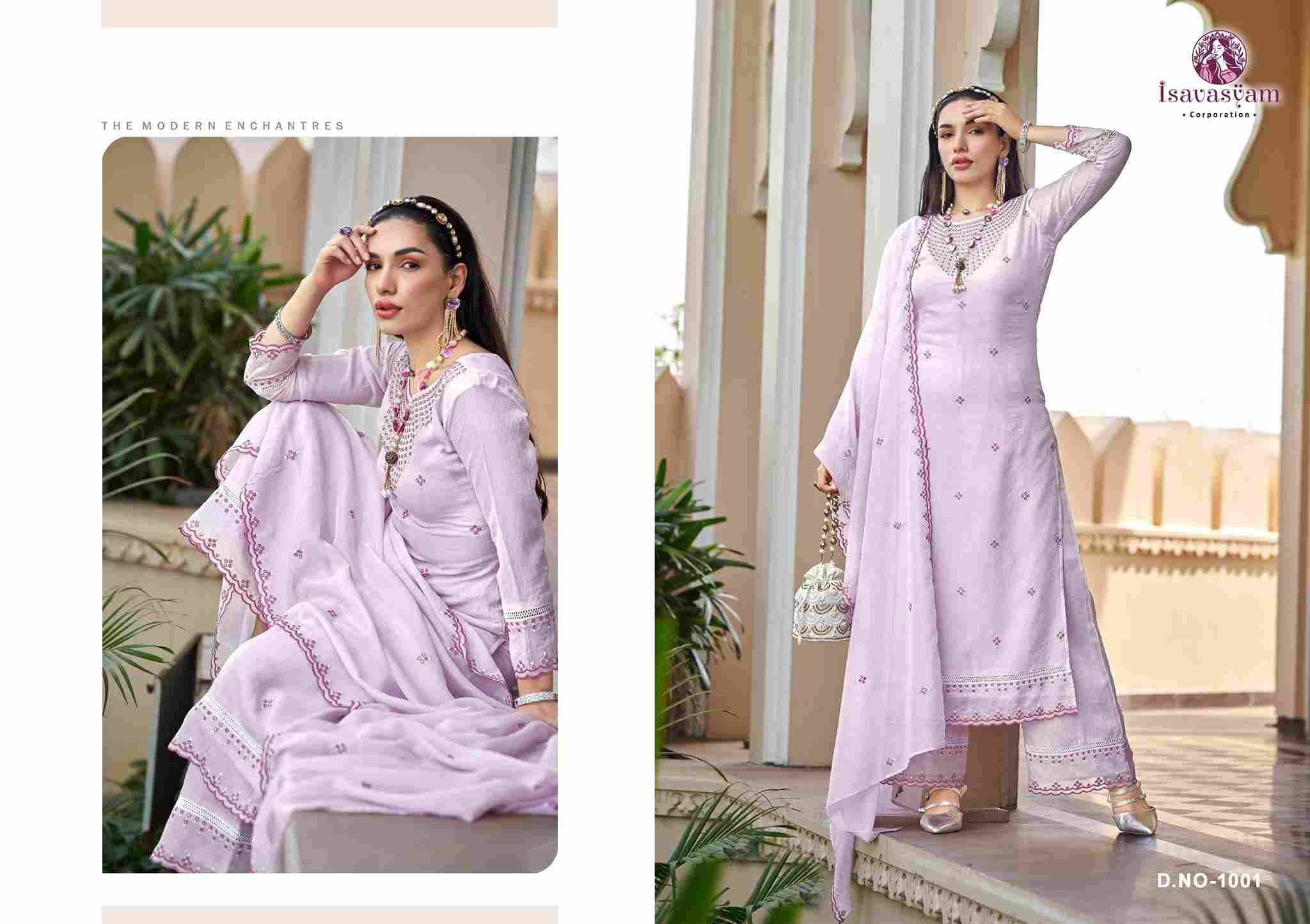 Palazzo House By Isavasyam 1001 To 1004 Series Festive Suits Beautiful Fancy Colorful Stylish Party Wear & Occasional Wear Fancy With Work Dresses At Wholesale Price
