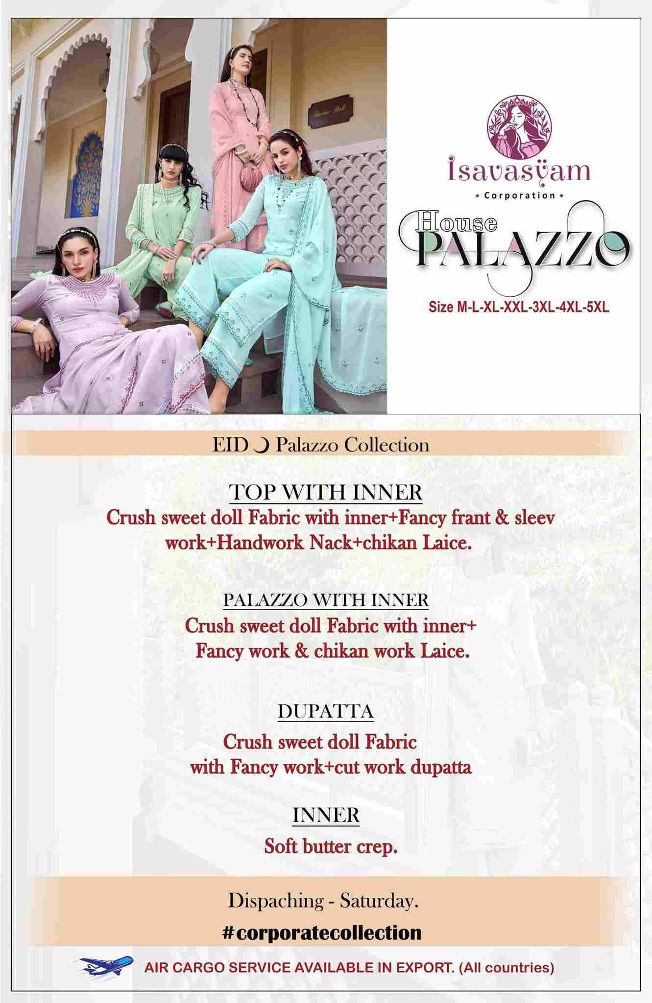 Palazzo House By Isavasyam 1001 To 1004 Series Festive Suits Beautiful Fancy Colorful Stylish Party Wear & Occasional Wear Fancy With Work Dresses At Wholesale Price