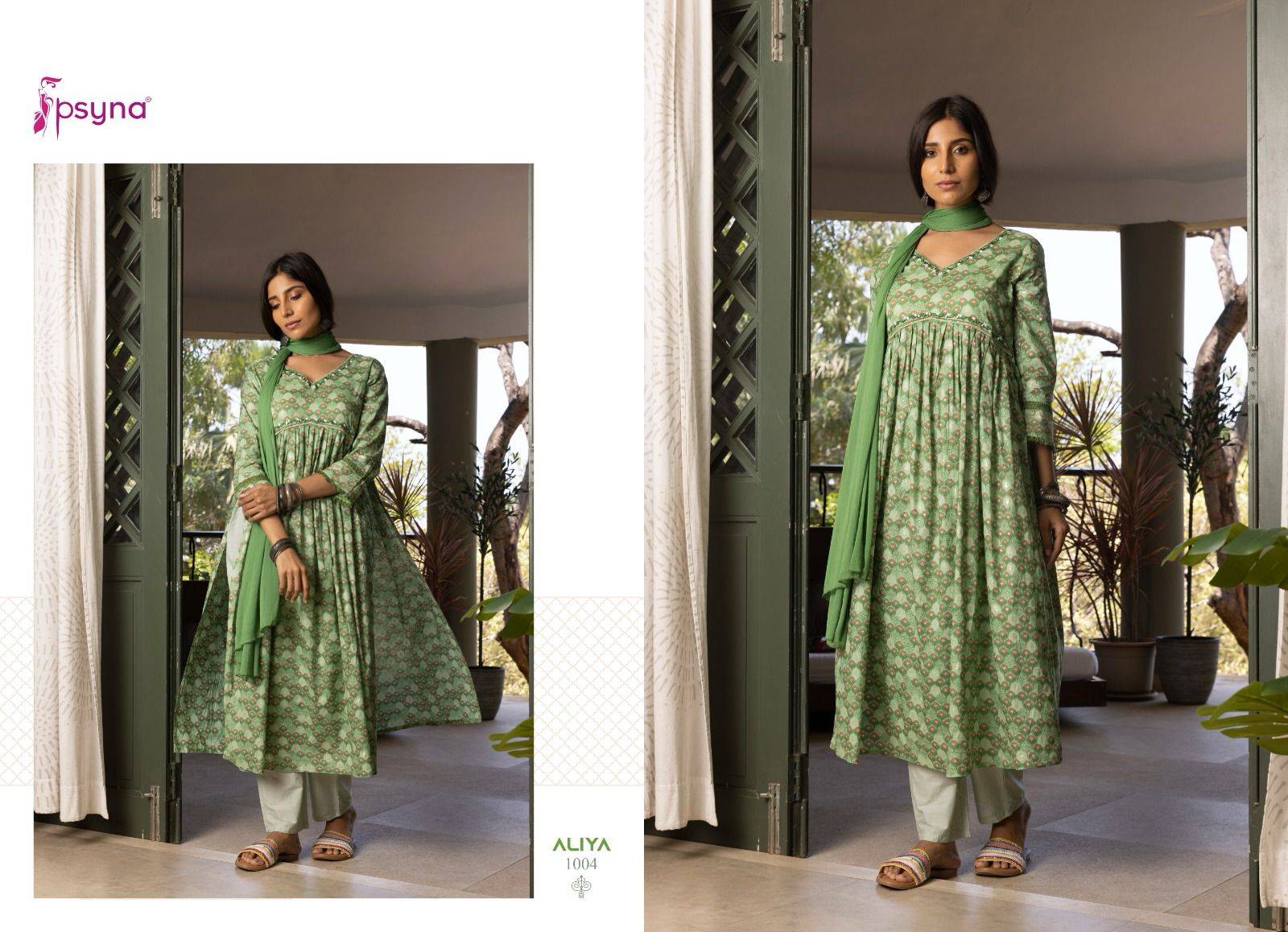 Aliya By Psyna 1001 To 1008 Series Beautiful Festive Suits Colorful Stylish Fancy Casual Wear & Ethnic Wear Cambric Cotton Dresses At Wholesale Price