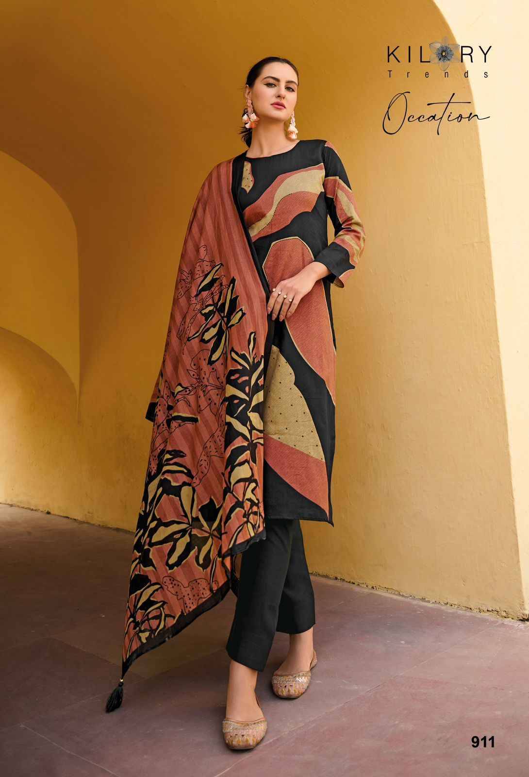 Occation By Kilory 911 To 914 Series Beautiful Festive Suits Colorful Stylish Fancy Casual Wear & Ethnic Wear Pure Jam Cotton Dresses At Wholesale Price