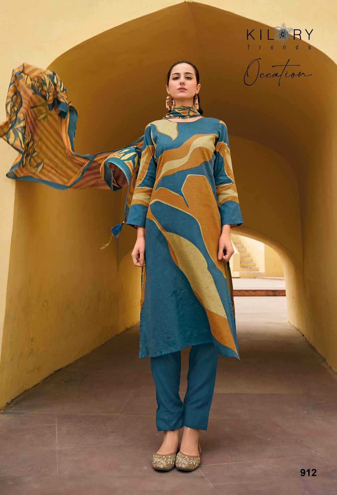 Occation By Kilory 911 To 914 Series Beautiful Festive Suits Colorful Stylish Fancy Casual Wear & Ethnic Wear Pure Jam Cotton Dresses At Wholesale Price