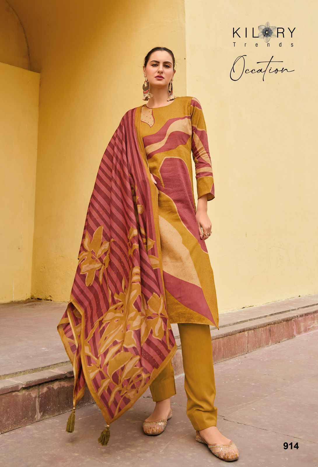 Occation By Kilory 911 To 914 Series Beautiful Festive Suits Colorful Stylish Fancy Casual Wear & Ethnic Wear Pure Jam Cotton Dresses At Wholesale Price