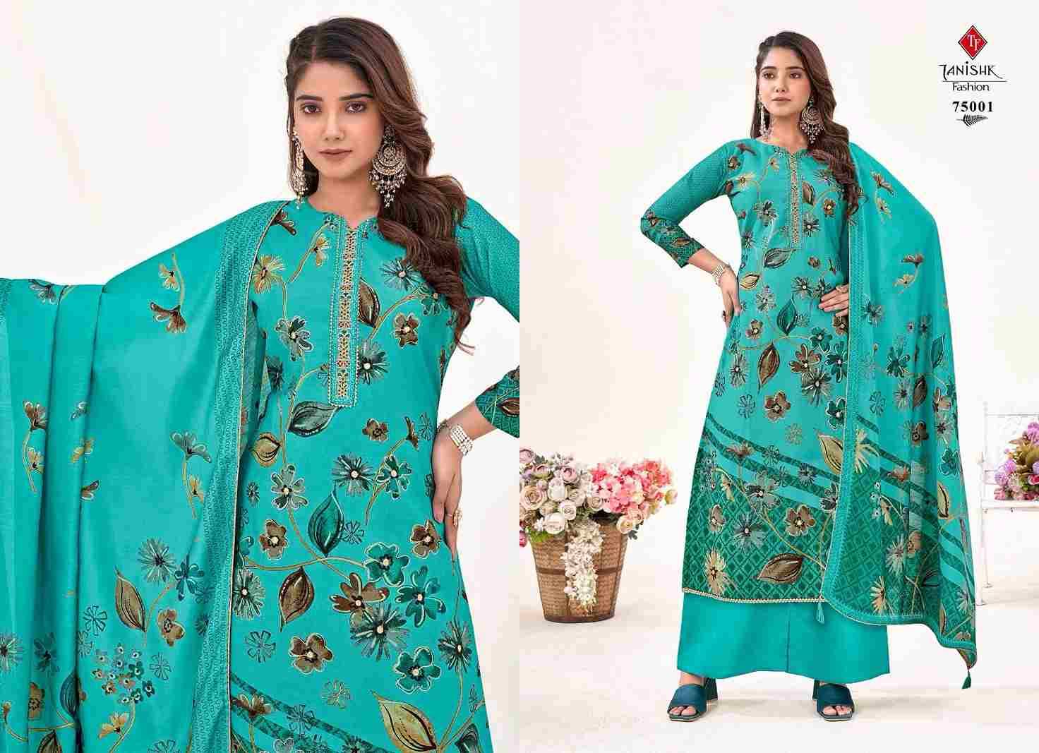 Ikrat By Tanishk Fashion 75001 To 75006 Series Beautiful Suits Stylish Fancy Colorful Casual Wear & Ethnic Wear Collection Pure Viscose Muslin Embroidered Dresses At Wholesale Price
