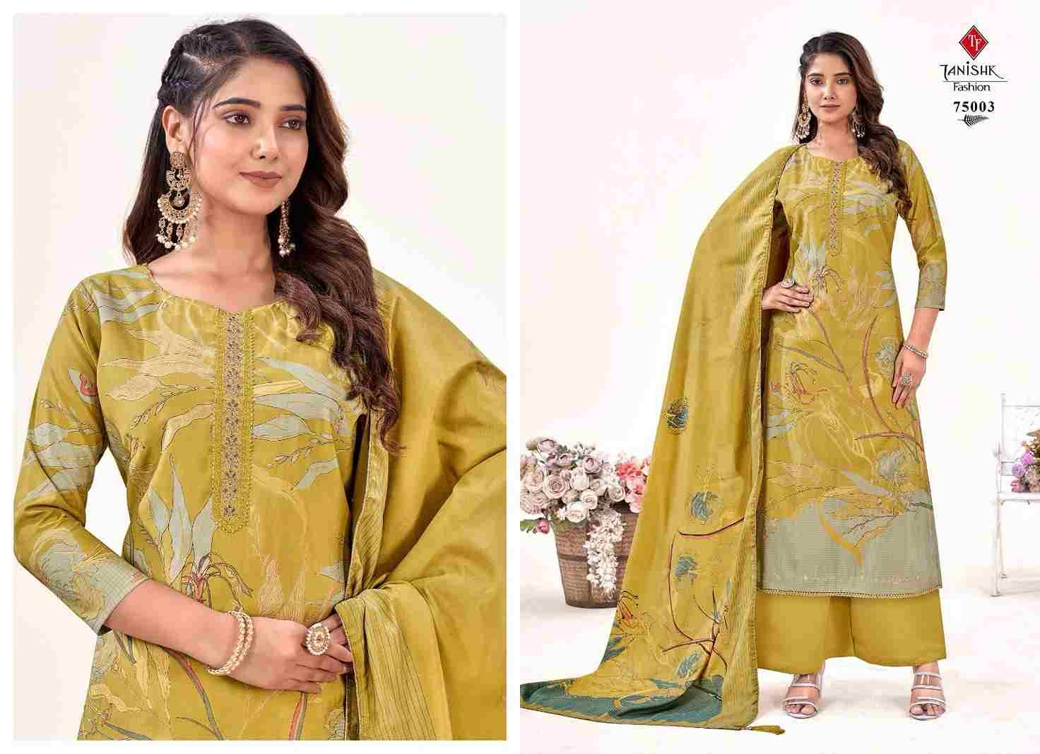 Ikrat By Tanishk Fashion 75001 To 75006 Series Beautiful Suits Stylish Fancy Colorful Casual Wear & Ethnic Wear Collection Pure Viscose Muslin Embroidered Dresses At Wholesale Price