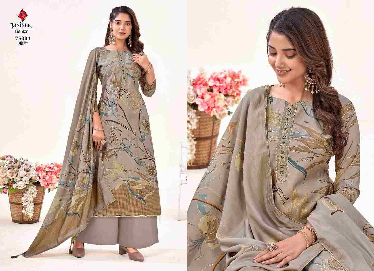 Ikrat By Tanishk Fashion 75001 To 75006 Series Beautiful Suits Stylish Fancy Colorful Casual Wear & Ethnic Wear Collection Pure Viscose Muslin Embroidered Dresses At Wholesale Price