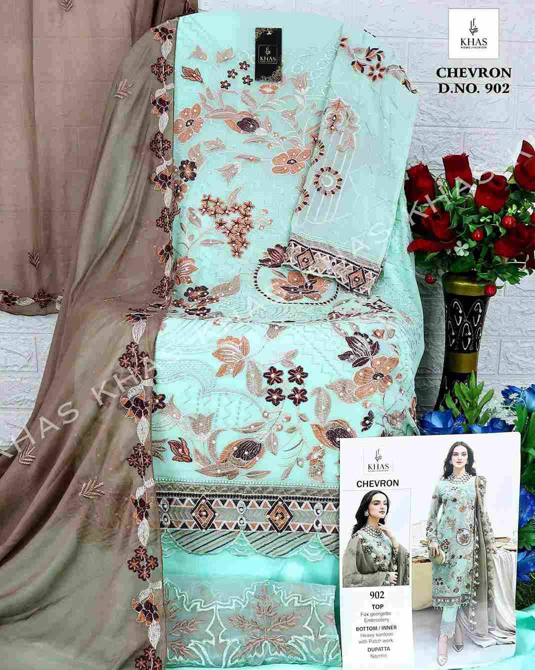Chevron By Khas 900 To 902 Series Beautiful Pakistani Suits Colorful Stylish Fancy Casual Wear & Ethnic Wear Faux Georgette Dresses At Wholesale Price
