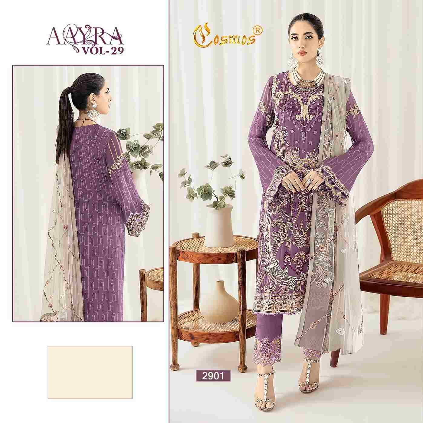 Aayra Vol-29 By Cosmos 2901 To 2905 Series Beautiful Pakistani Suits Colorful Stylish Fancy Casual Wear & Ethnic Wear Faux Georgette Dresses At Wholesale Price