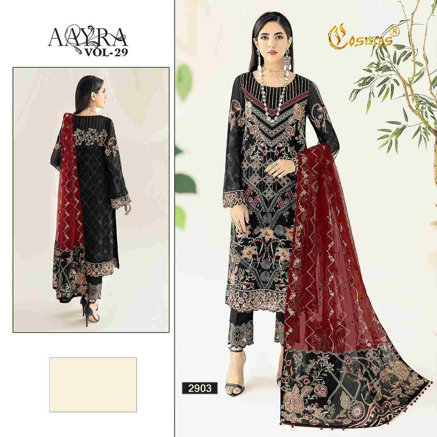 Aayra Vol-29 By Cosmos 2901 To 2905 Series Beautiful Pakistani Suits Colorful Stylish Fancy Casual Wear & Ethnic Wear Faux Georgette Dresses At Wholesale Price