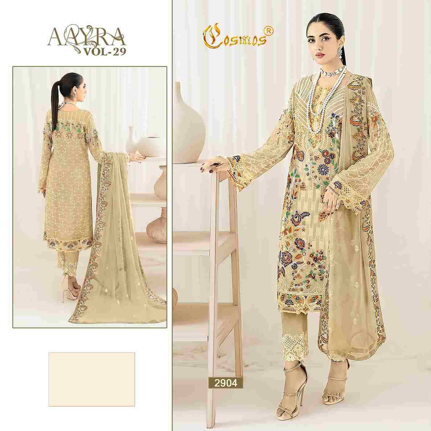 Aayra Vol-29 By Cosmos 2901 To 2905 Series Beautiful Pakistani Suits Colorful Stylish Fancy Casual Wear & Ethnic Wear Faux Georgette Dresses At Wholesale Price