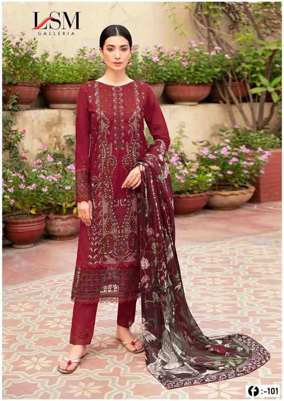 Firdous Queen Vol-10 By Lsm 101 To 106 Series Beautiful Stylish Festive Suits Fancy Colorful Casual Wear & Ethnic Wear & Ready To Wear Pure Lawn Print Dresses At Wholesale Price