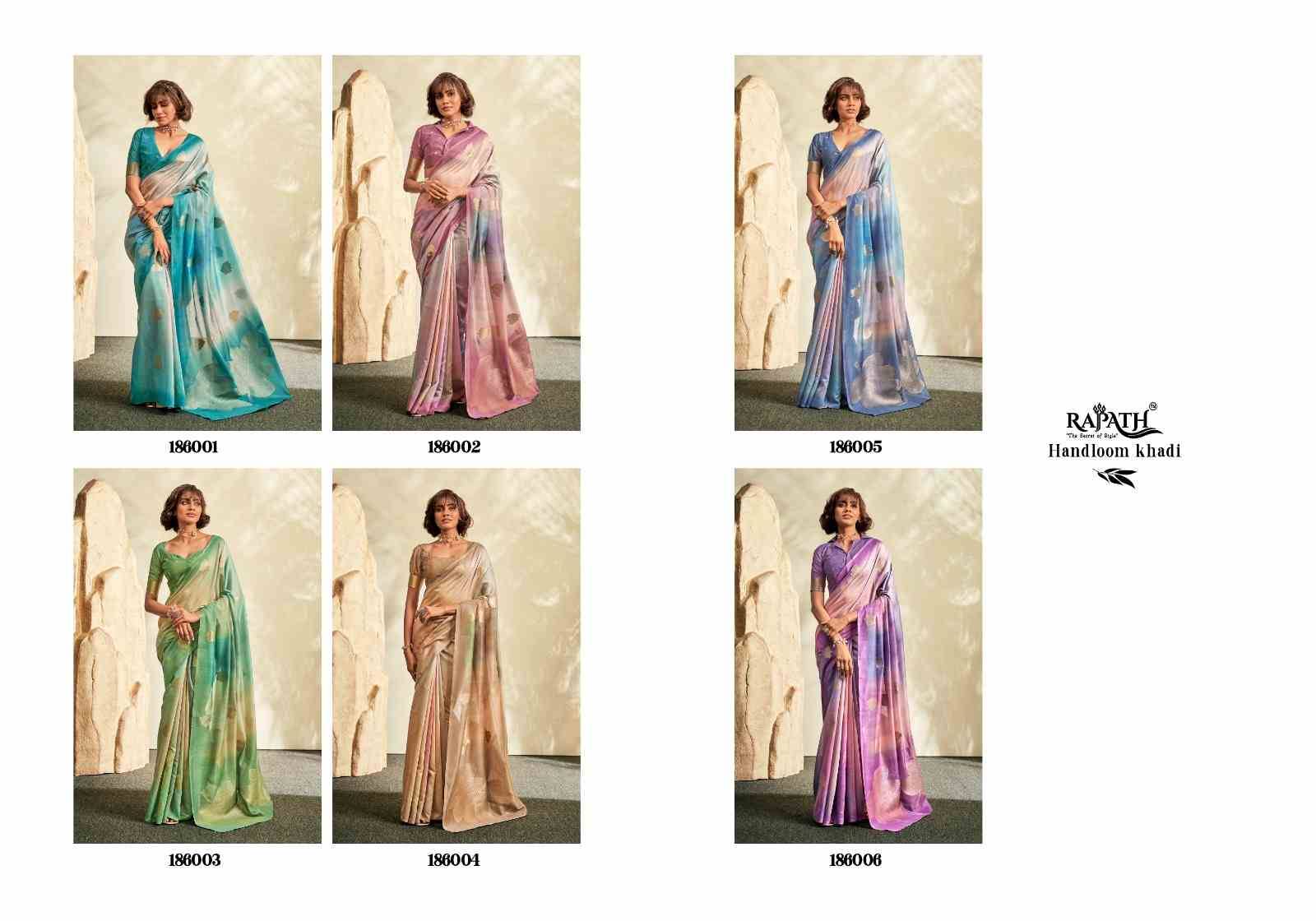 Asopalav Silk By Rajpath 186001 To 186006 Series Indian Traditional Wear Collection Beautiful Stylish Fancy Colorful Party Wear & Occasional Wear Handloom Khadi Sarees At Wholesale Price