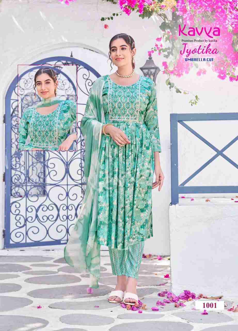 Jyotika Vol-1 By Kavya 1001 To 1010 Series Beautiful Stylish Festive Suits Fancy Colorful Casual Wear & Ethnic Wear & Ready To Wear Capsule Print Dresses At Wholesale Price