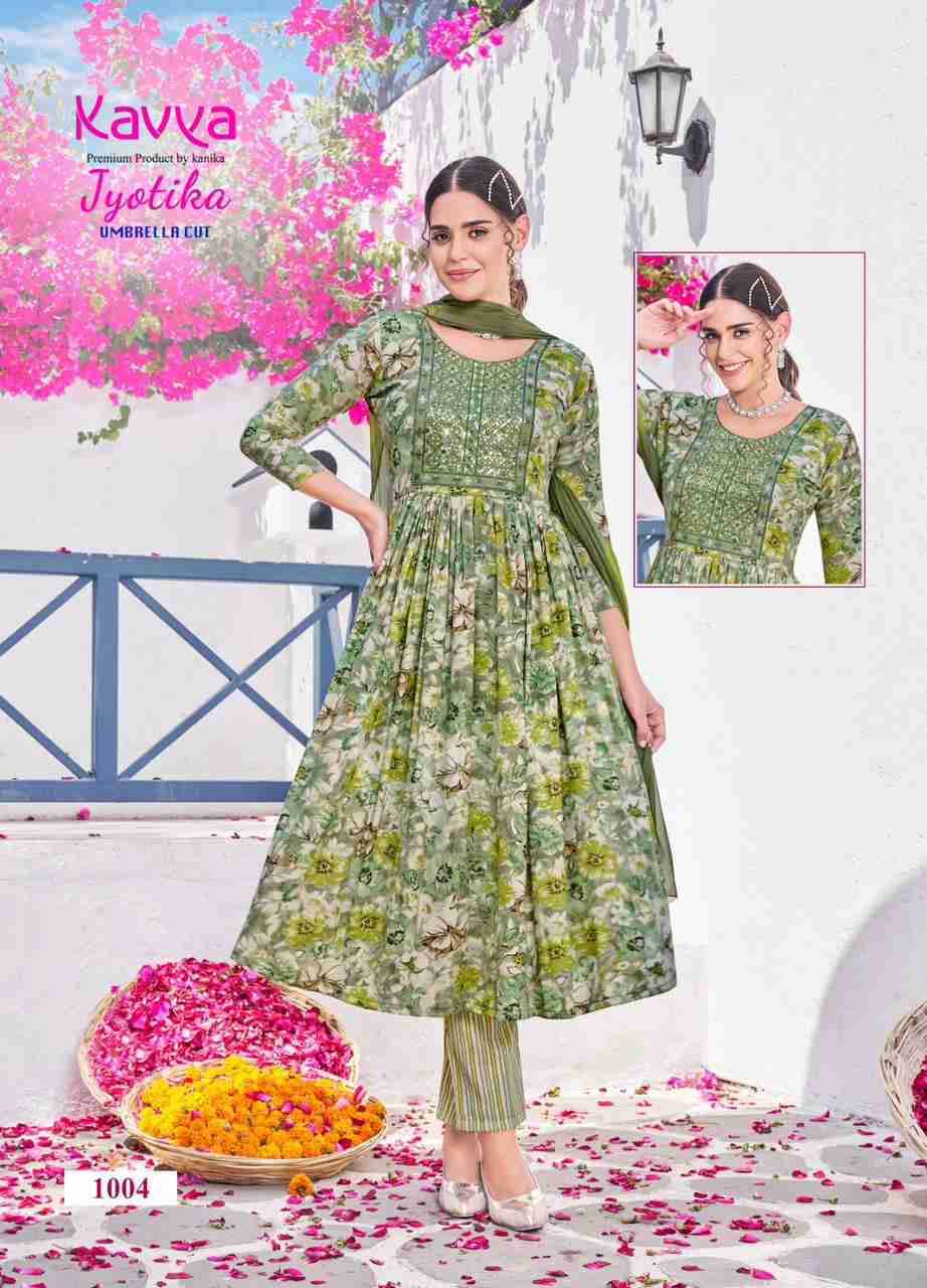 Jyotika Vol-1 By Kavya 1001 To 1010 Series Beautiful Stylish Festive Suits Fancy Colorful Casual Wear & Ethnic Wear & Ready To Wear Capsule Print Dresses At Wholesale Price