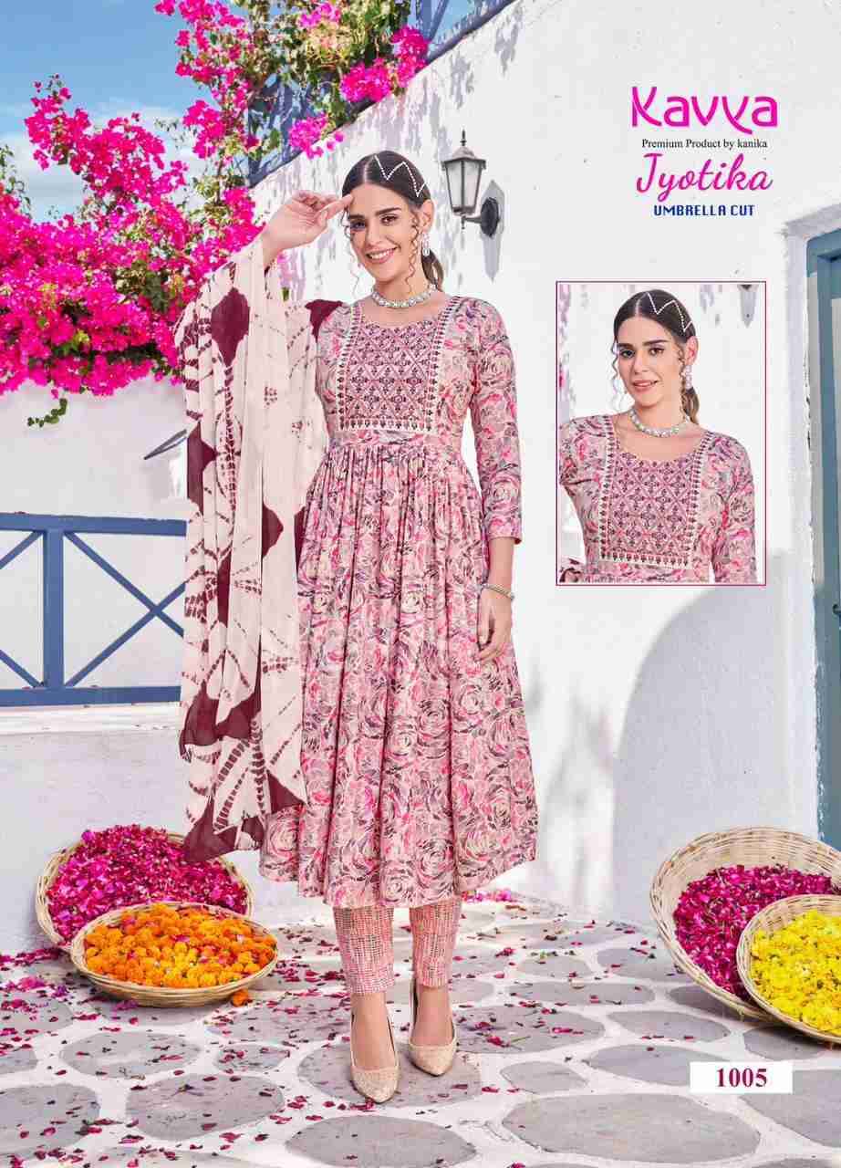 Jyotika Vol-1 By Kavya 1001 To 1010 Series Beautiful Stylish Festive Suits Fancy Colorful Casual Wear & Ethnic Wear & Ready To Wear Capsule Print Dresses At Wholesale Price