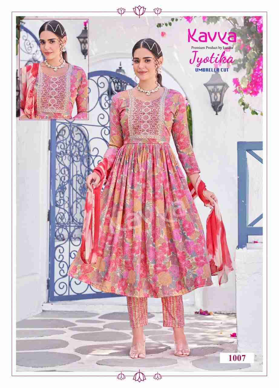 Jyotika Vol-1 By Kavya 1001 To 1010 Series Beautiful Stylish Festive Suits Fancy Colorful Casual Wear & Ethnic Wear & Ready To Wear Capsule Print Dresses At Wholesale Price