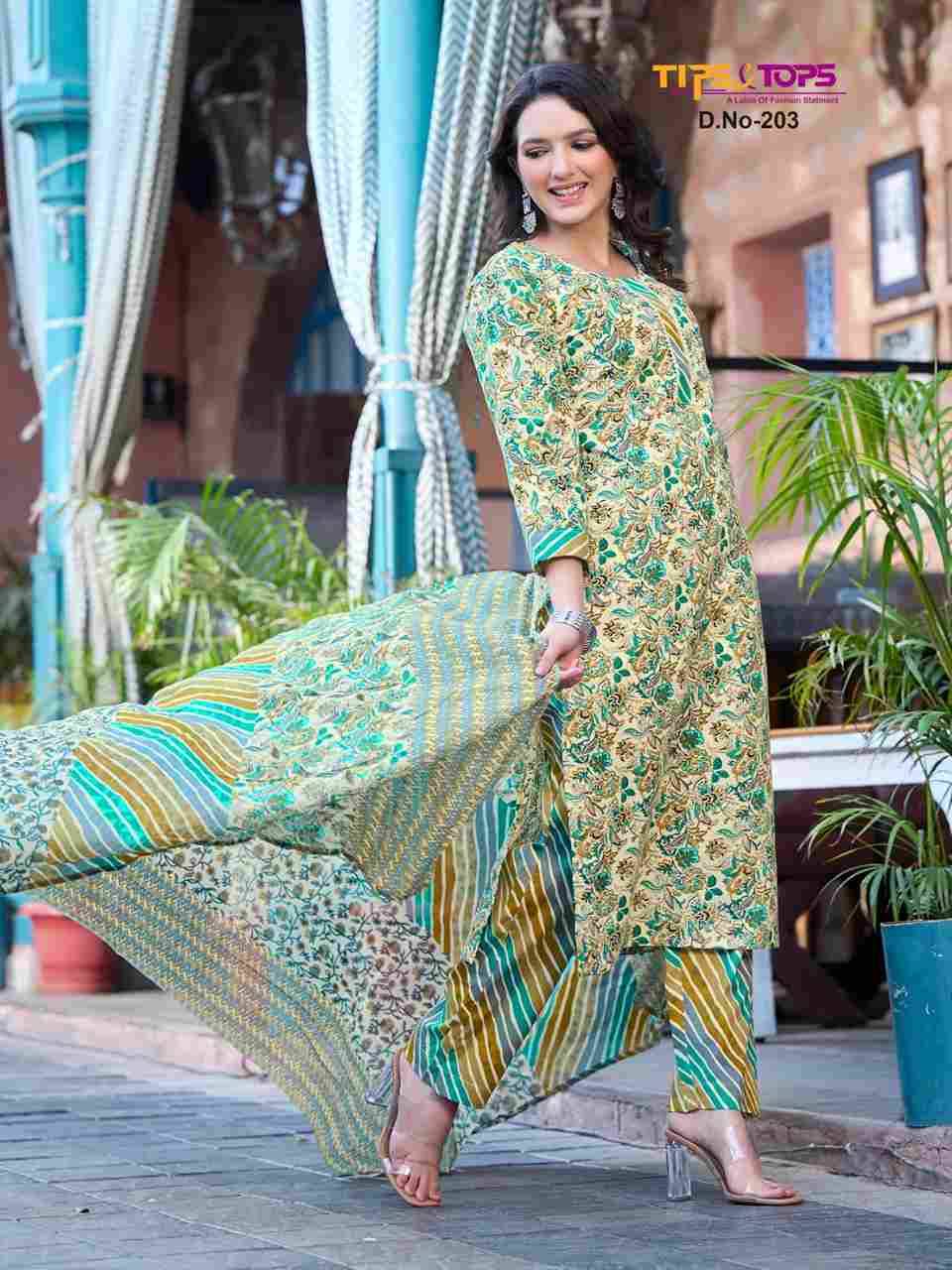 Summer Fashion Vol-2 By Tips And Tops 201 To 206 Series Beautiful Stylish Suits Fancy Colorful Casual Wear & Ethnic Wear & Ready To Wear Cotton Print Dresses At Wholesale Price