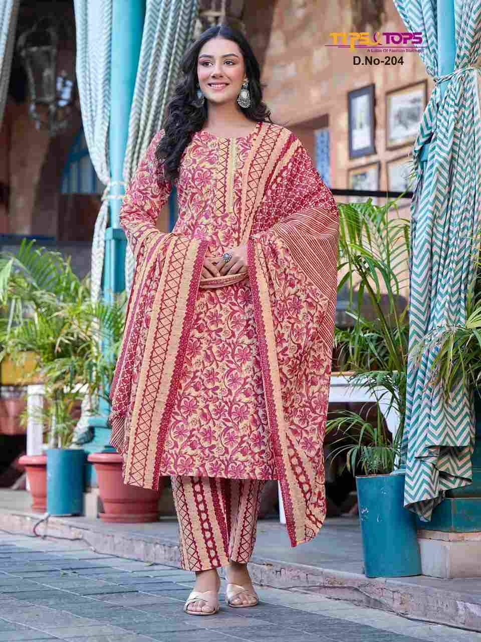 Summer Fashion Vol-2 By Tips And Tops 201 To 206 Series Beautiful Stylish Suits Fancy Colorful Casual Wear & Ethnic Wear & Ready To Wear Cotton Print Dresses At Wholesale Price