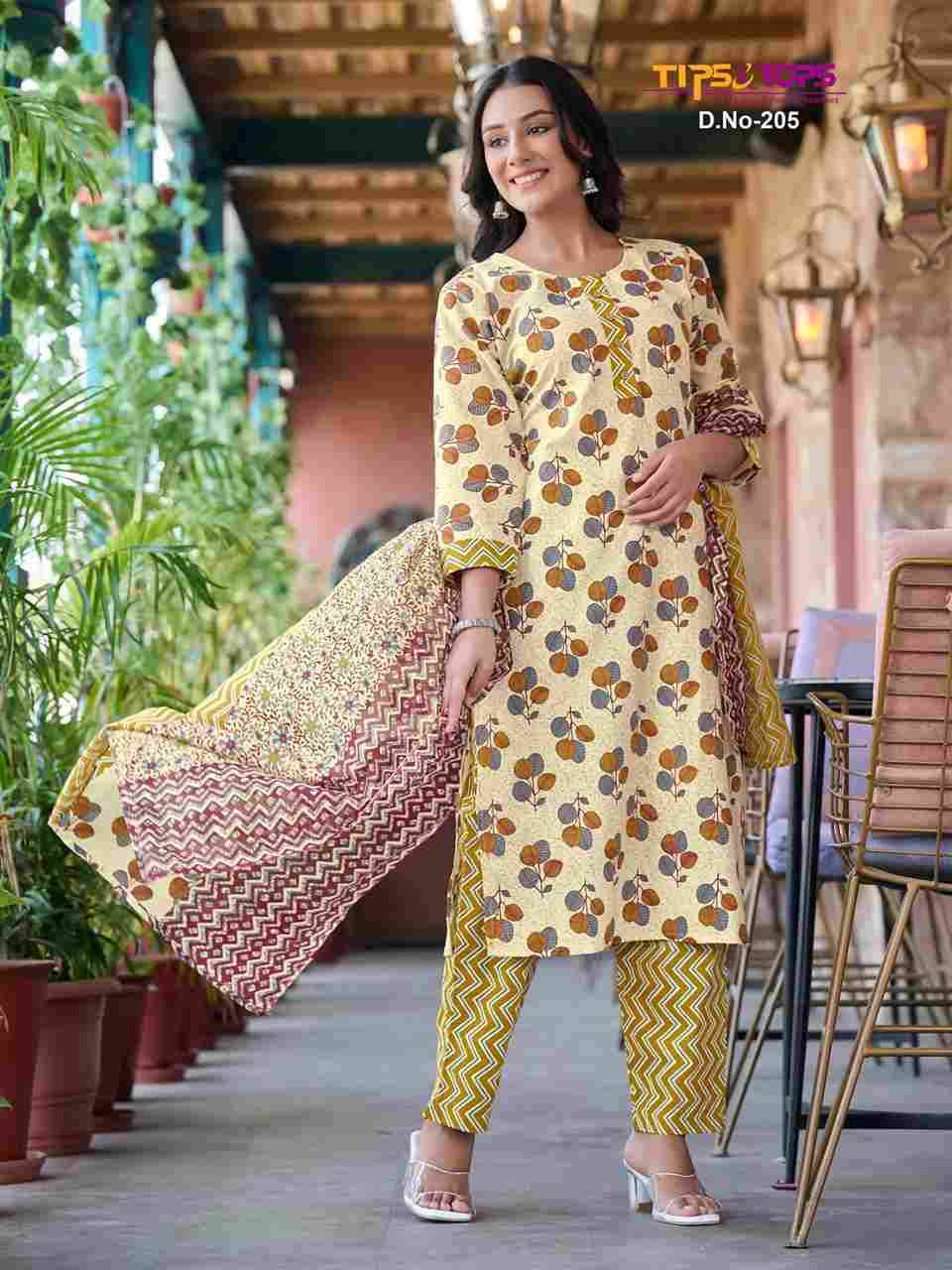 Summer Fashion Vol-2 By Tips And Tops 201 To 206 Series Beautiful Stylish Suits Fancy Colorful Casual Wear & Ethnic Wear & Ready To Wear Cotton Print Dresses At Wholesale Price