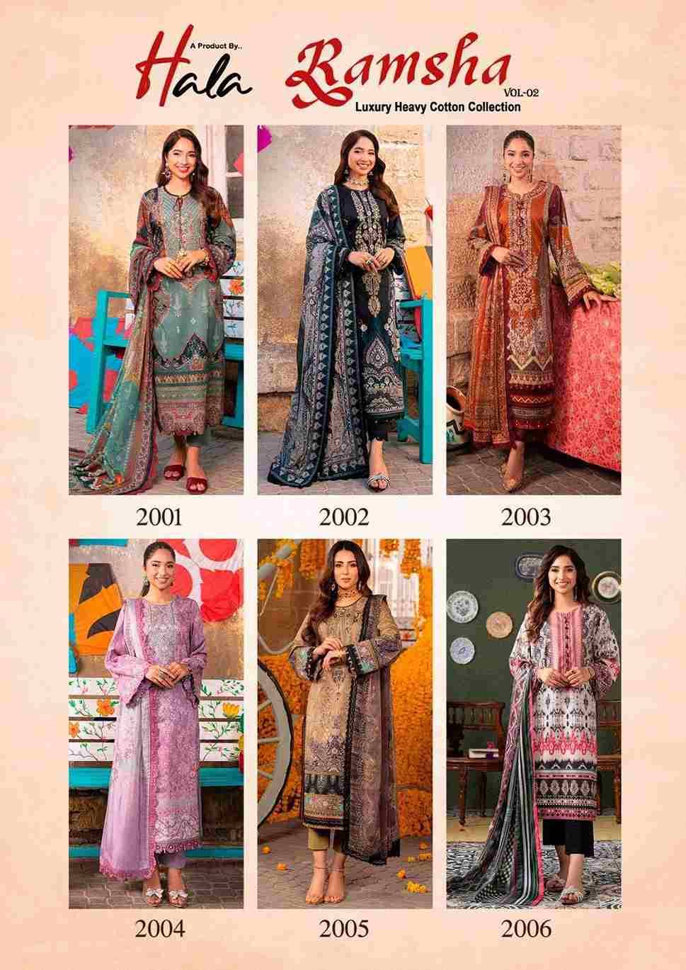 Ramsha Vol-2 By Hala 2001 To 2006 Series Beautiful Festive Suits Stylish Fancy Colorful Casual Wear & Ethnic Wear Pure Cotton Digital Print Dresses At Wholesale Price