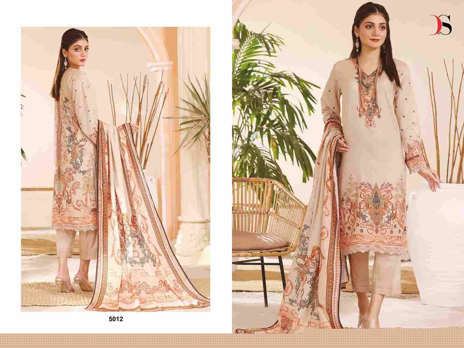Firdous Lawn-24 By Deepsy Suits 5011 To 5018 Series Designer Pakistani Suits Beautiful Stylish Fancy Colorful Party Wear & Occasional Wear Pure Cotton Dresses At Wholesale Price