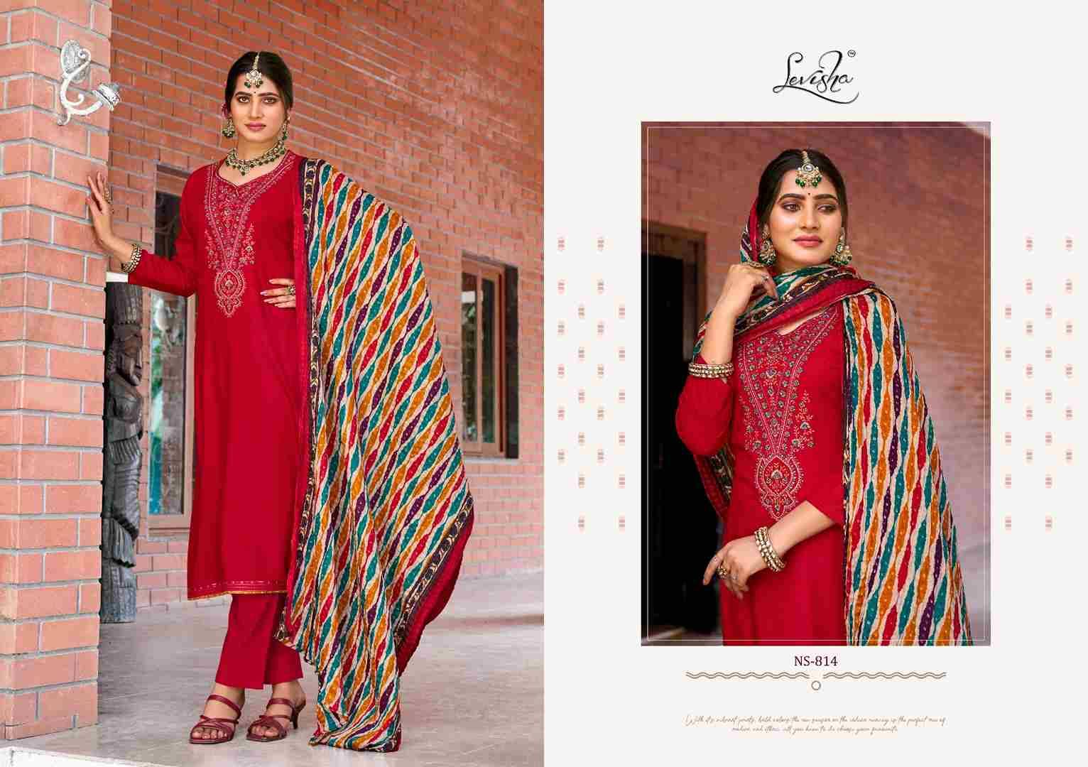 Nivisha Vol-8 By Levisha 813 To 818 Series Beautiful Festive Suits Colorful Stylish Fancy Casual Wear & Ethnic Wear Rayon Slub Embroidered Dresses At Wholesale Price