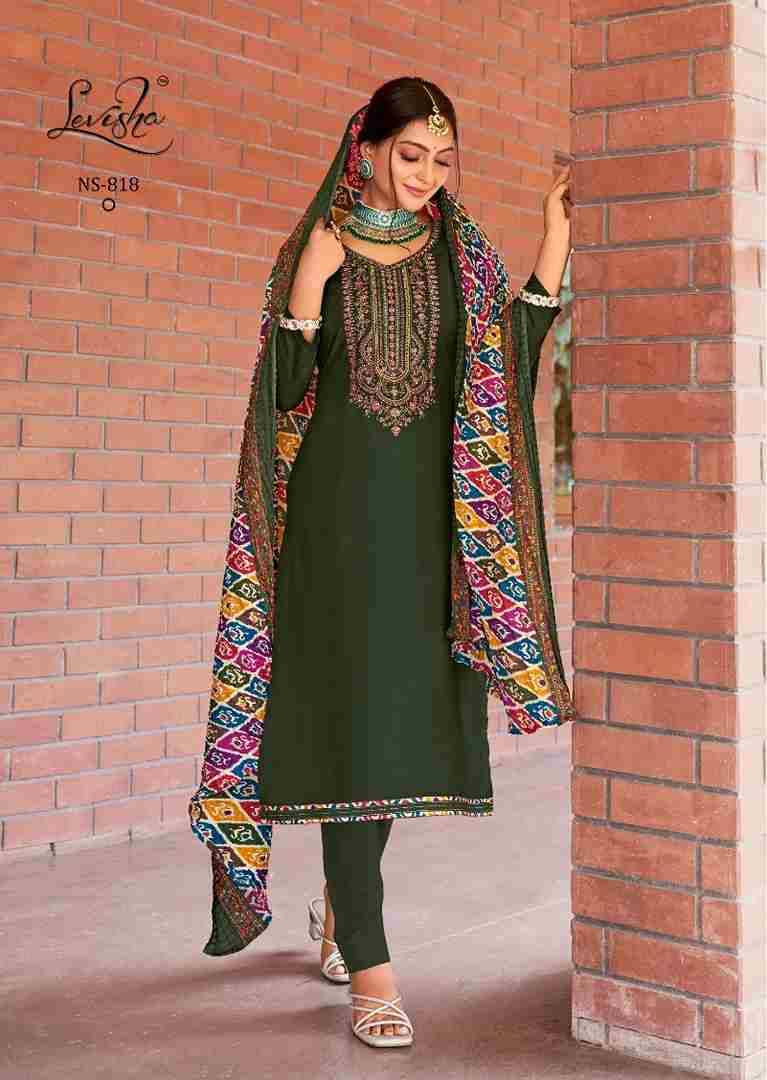 Nivisha Vol-8 By Levisha 813 To 818 Series Beautiful Festive Suits Colorful Stylish Fancy Casual Wear & Ethnic Wear Rayon Slub Embroidered Dresses At Wholesale Price